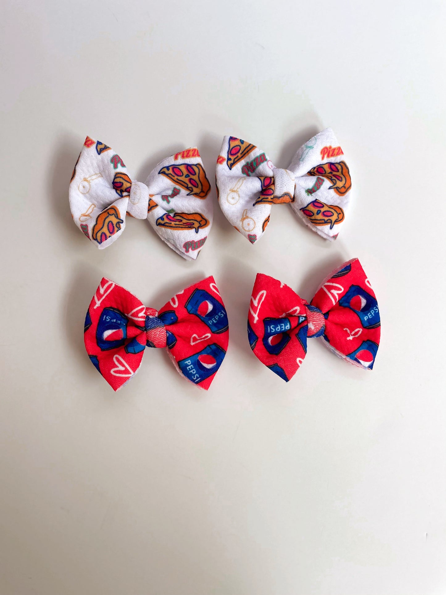 Traditional Bows - Pizza & Pepsi - Ev's Bowtique Shop