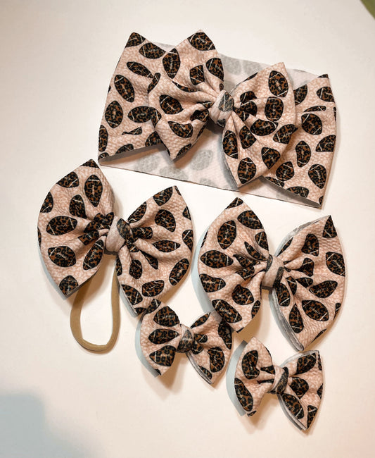 Traditional Bows - Football - Ev's Bowtique Shop