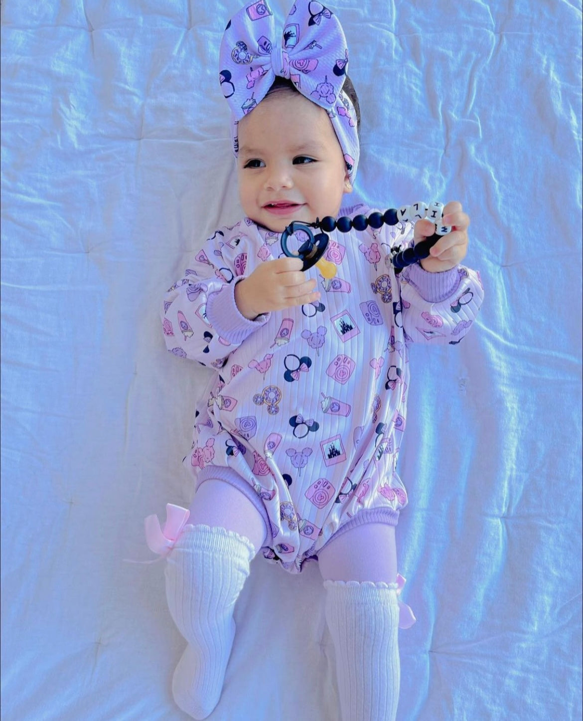 Purple mouse & stripes - Ev's Bowtique Shop