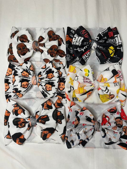 Hip Hop Artist - Ev's Bowtique Shop, The most comfortable trendy bows for all of your babes. Traditional bows come styled as headwraps, Nylons, clips or pigtail sets! The choice is always yours!